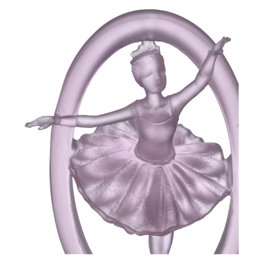 Елочное украшение Decor de Table Pate de Verre Cristal Балерина 8 см, розовое, хрустальное тесто