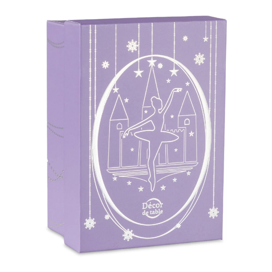 Елочное украшение Decor de Table Pate de Verre Cristal Балерина 8 см, хрустальное тесто, п/к