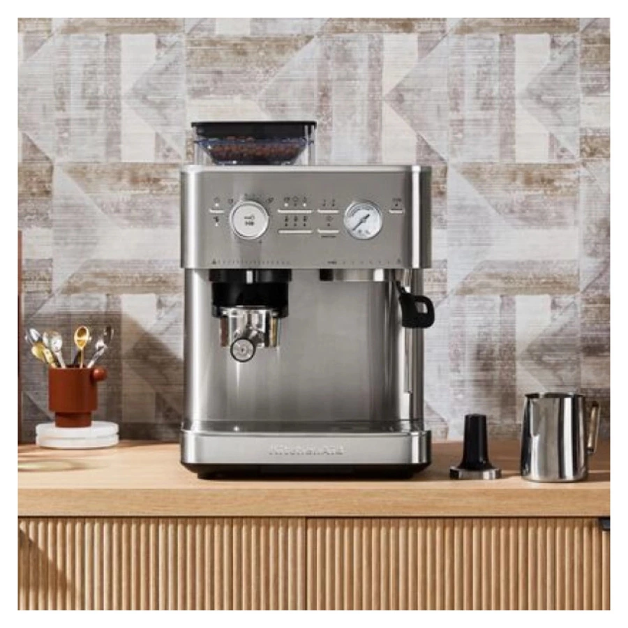 Полуавтоматическая эспрессо машина с кофемолкой KitchenAid, 5KES6551ESX, нержавеющая сталь