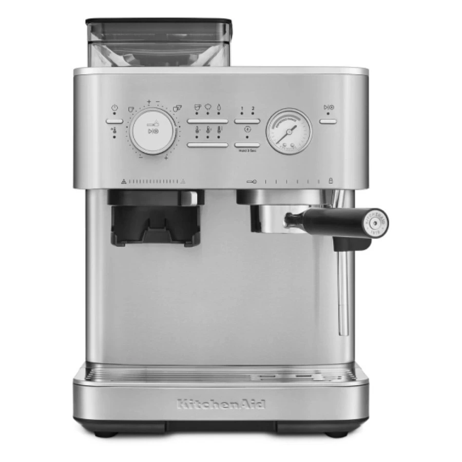 Полуавтоматическая эспрессо машина с кофемолкой KitchenAid, 5KES6551ESX, нержавеющая сталь