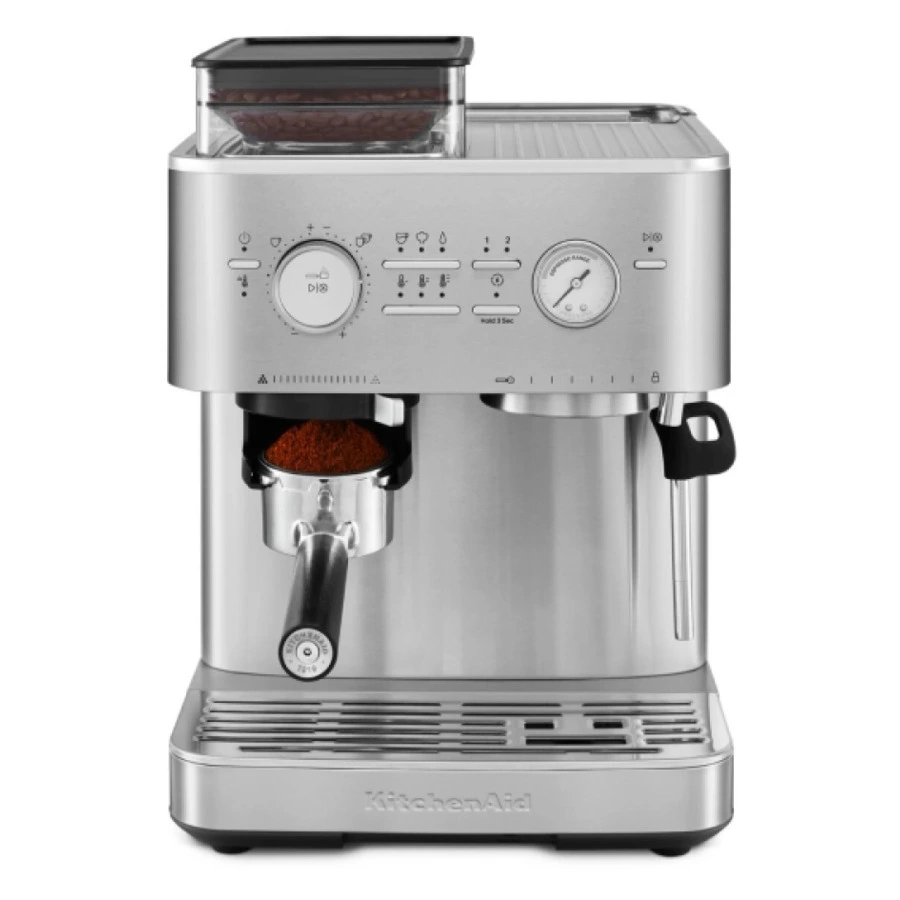 Полуавтоматическая эспрессо машина с кофемолкой KitchenAid, 5KES6551ESX, нержавеющая сталь