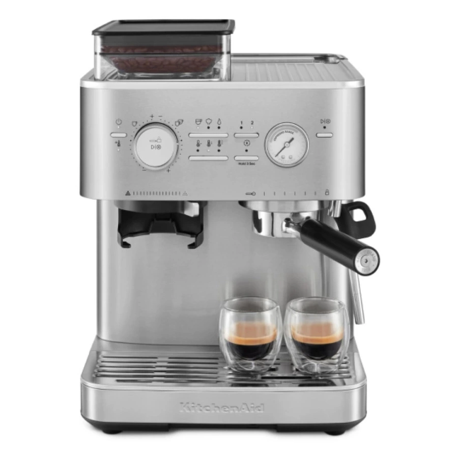 Полуавтоматическая эспрессо машина с кофемолкой KitchenAid, 5KES6551ESX, нержавеющая сталь