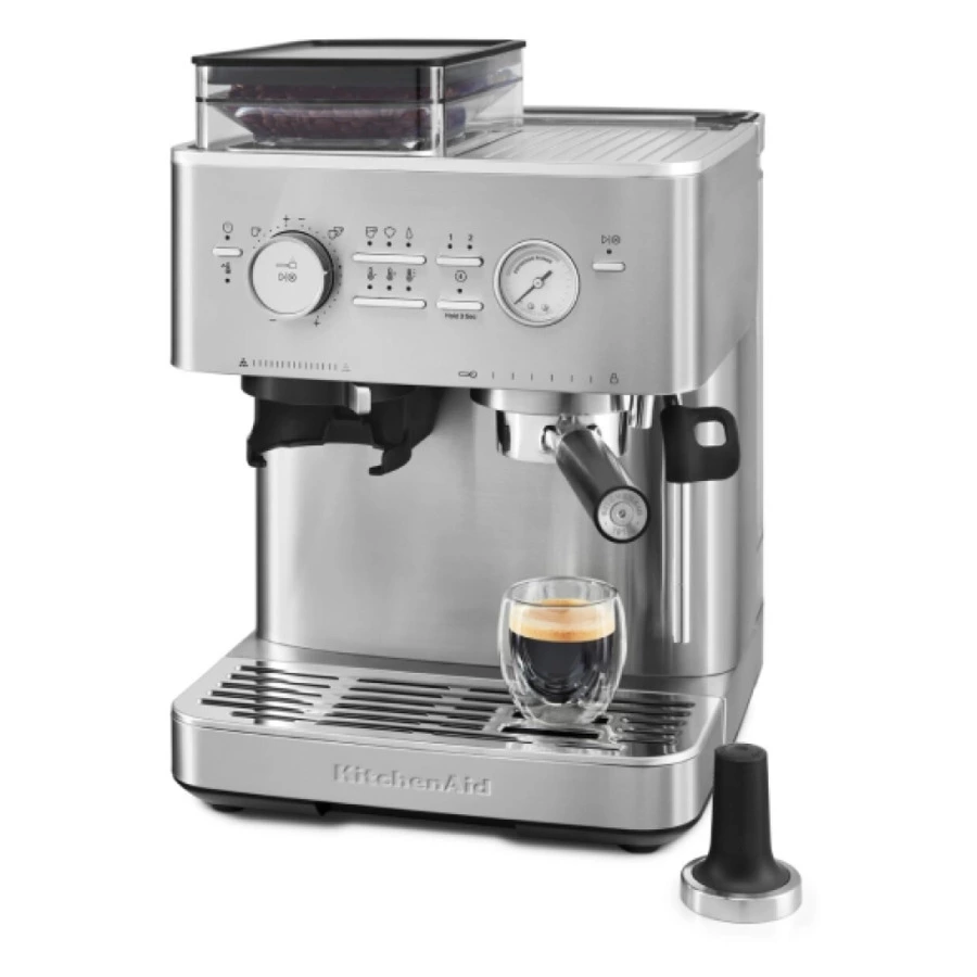 Полуавтоматическая эспрессо машина с кофемолкой KitchenAid, 5KES6551ESX, нержавеющая сталь