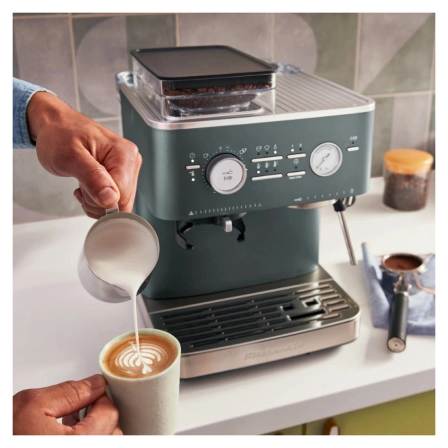 Полуавтоматическая эспрессо машина с кофемолкой KitchenAid, 5KES6551EJP, ягода можжевельника