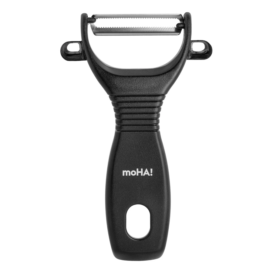 Овощечистка универсальная MoHa PELA с зубчиками 13 см, черная