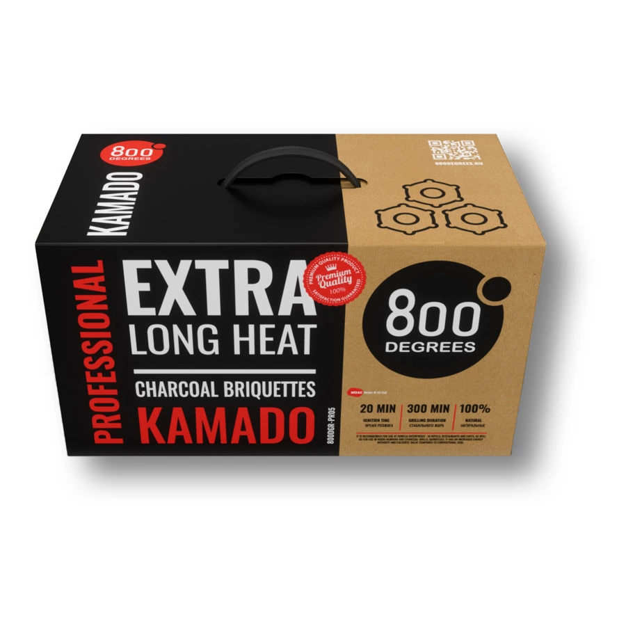 Угольные брикеты Камадо 800 Degrees Kamado Pini-Kay, коробка 10 кг