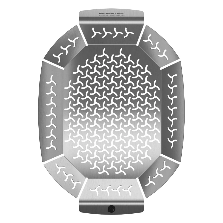 Противень-корзина овальный 800 Degrees Oval Grill Basket 37,2х26,5х2,6см, сталь нержавеющая