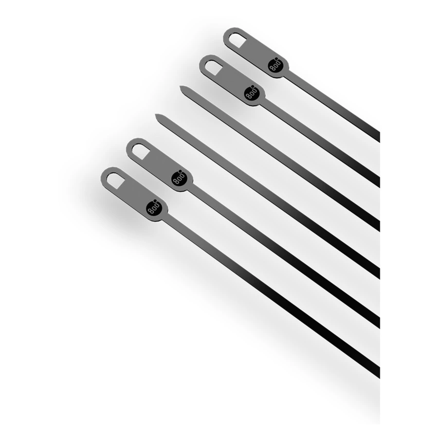 Набор шампуров плоских 800 Degrees Flat Skewers 39,5см, 6 шт,сталь нержавеющая