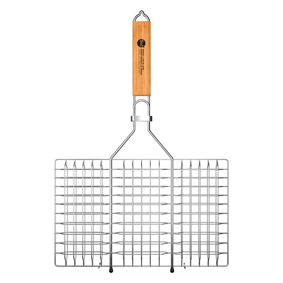 Решетка барбекю для бургеров L-size 800 Degrees Burger Holder 52x35x2,5см, сталь карбонированная