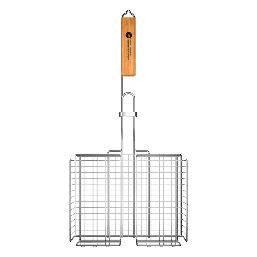 Решетка барбекю глубокая XL-size 800 Degrees Barbecue Basket 66,5x32,5x5,5см, сталь карбонированная