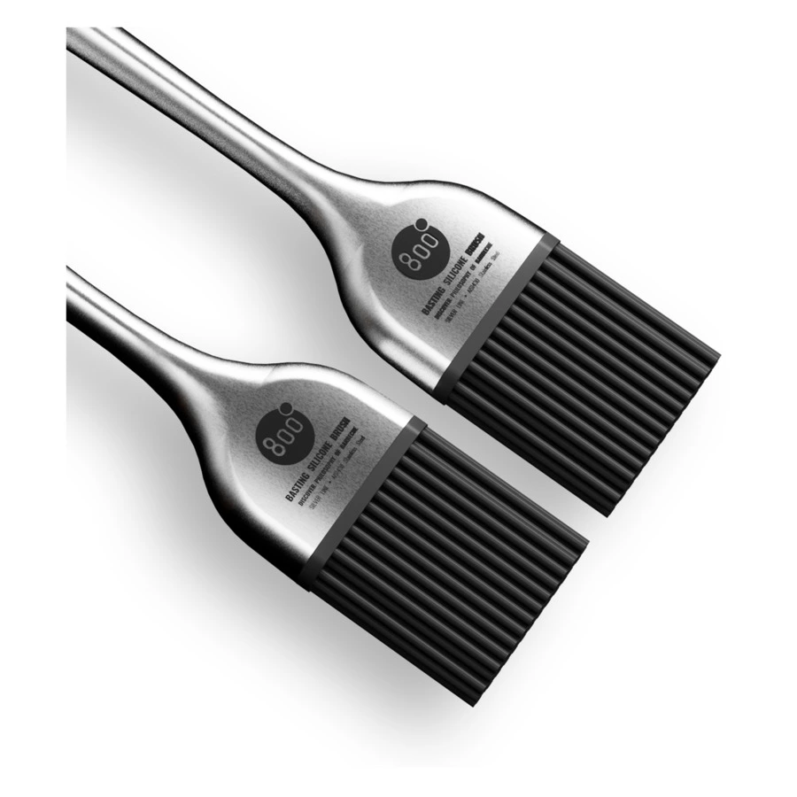Набор силиконовых кистей 800 Degrees Basting Silicone Brush Set 32,5/36x10,3x3см, ручка стальная