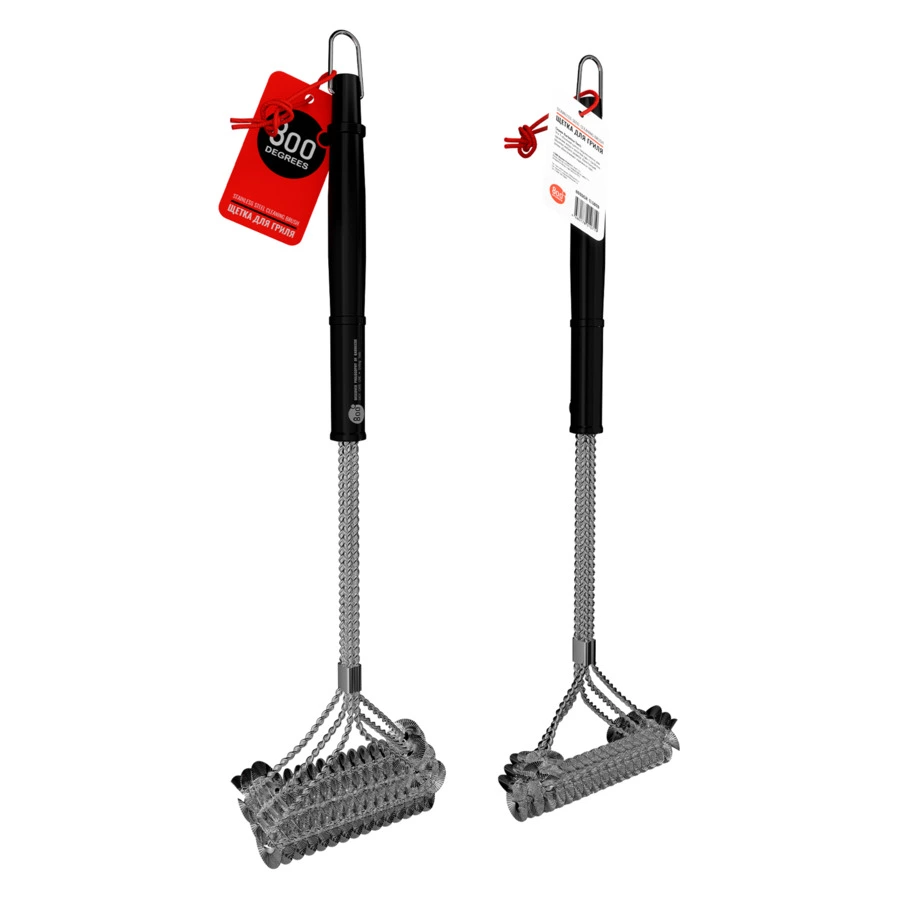 Щетка Т-образная для чистки решеток 800 Degrees Triple Head Wide Brass Brush 54х17х6см