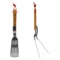 Щипцы-лопатка для барбекю 800 Degrees Food Tongs & Turner 46,5x9,5x8см, сталь, ручка бамбук