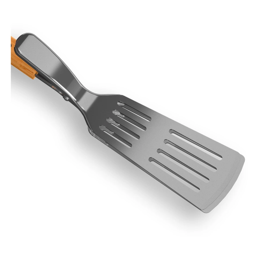 Щипцы-лопатка для барбекю 800 Degrees Food Tongs & Turner 46,5x9,5x8см, сталь, ручка бамбук