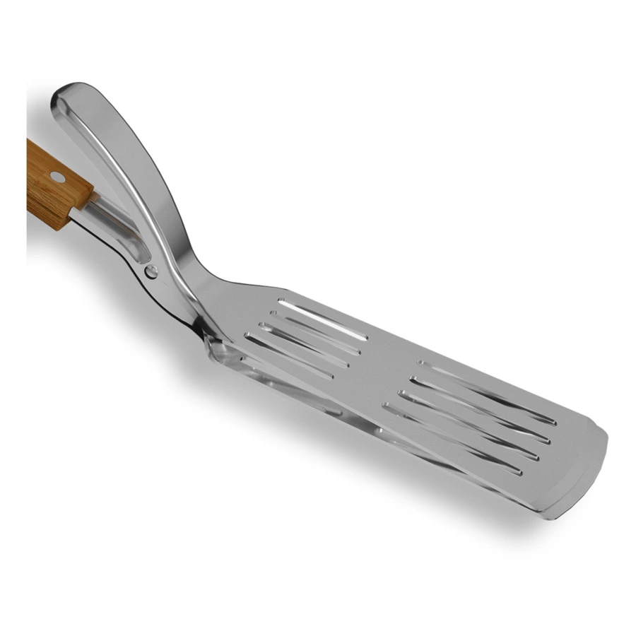Щипцы-лопатка для барбекю 800 Degrees Food Tongs & Turner 46,5x9,5x8см, сталь, ручка бамбук