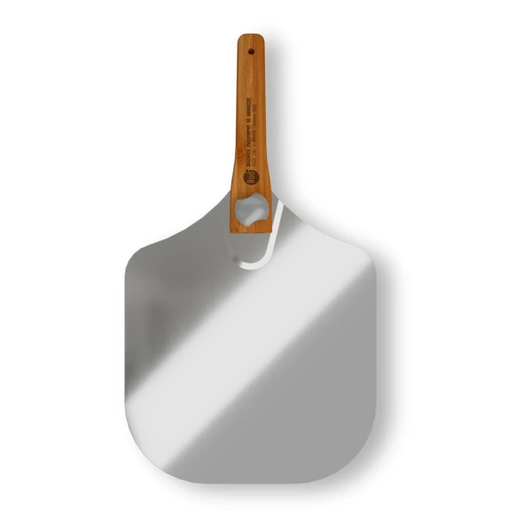 Лопатка для пиццы складная 800 Degrees Rotatable Pizza Paddle 36х31х4см, сталь, ручка бамбук