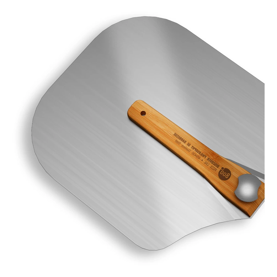 Лопатка для пиццы складная 800 Degrees Rotatable Pizza Paddle 36х31х4см, сталь, ручка бамбук