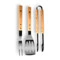 Набор грильмена Red Line 800 Degrees Stainless Steel BBQ Bamboo Tools Set 39,5, сталь, бамбук
