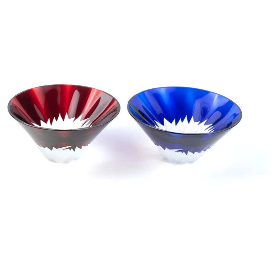 Набор праздничных рюмок Tajima Glass Фудзи 55 мл, 2 шт, стекло, деревянная коробка