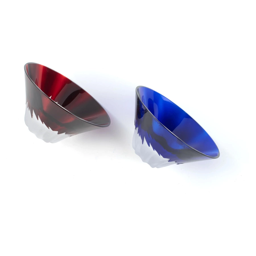 Набор праздничных рюмок Tajima Glass Фудзи 55 мл, 2 шт, стекло, деревянная коробка