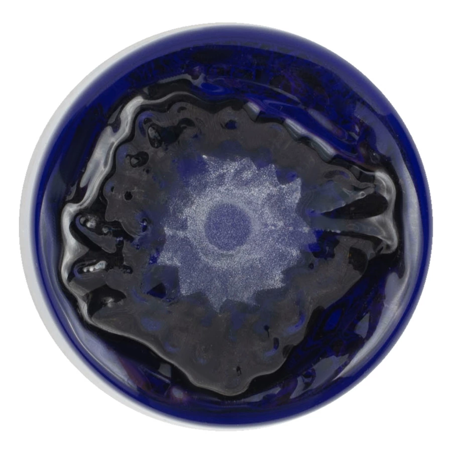 Рюмка Tajima Glass Фудзи с позолотой 85 мл, стекло, лазурная, деревянная коробка