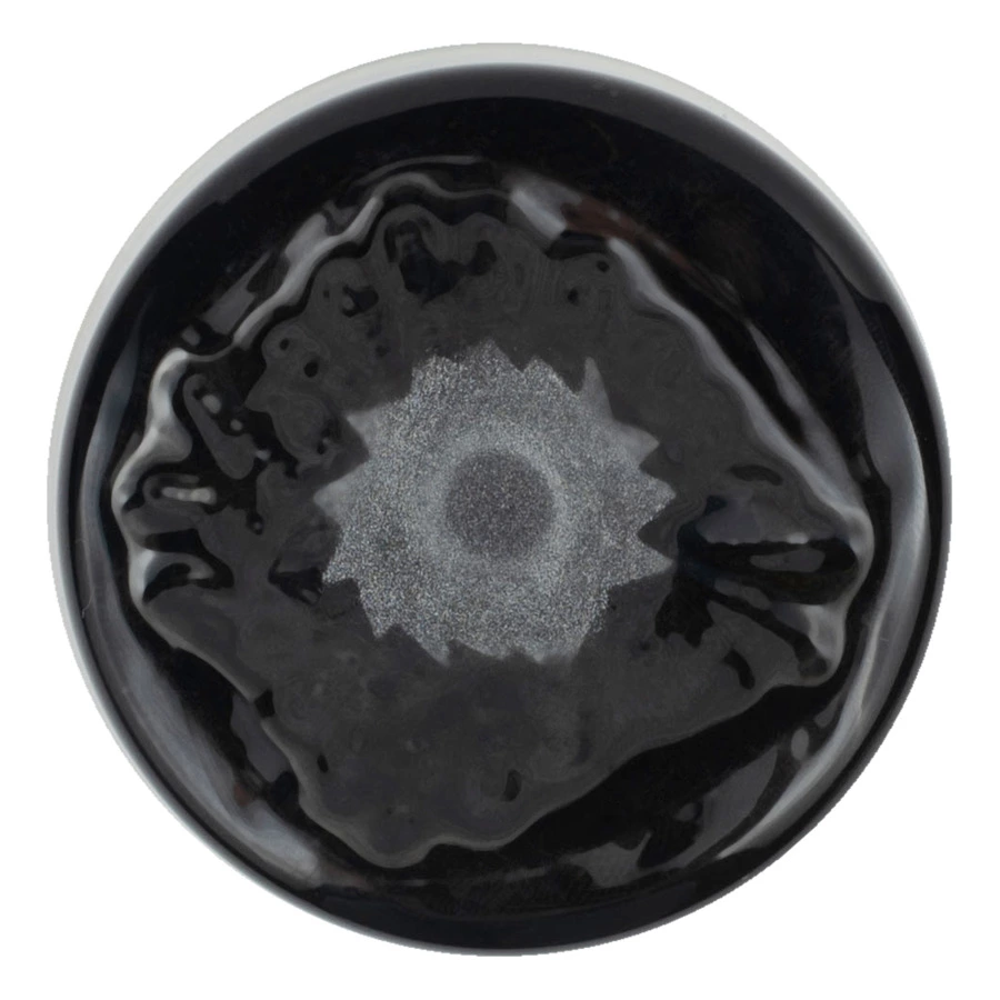 Рюмка Tajima Glass Фудзи с позолотой 85 мл, стекло, черная, деревянная коробка