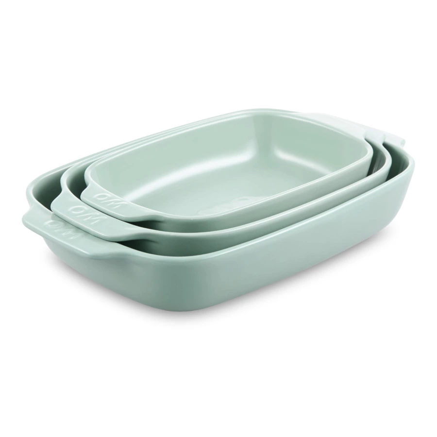 Форма для запекания WO Paola 31х19,3x5,5 см, 1,6 л, жаропрочная керамика, зеленая