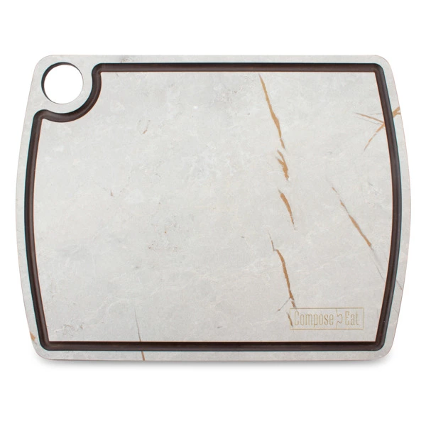 Доска разделочная с желобом ComposeEat Fashion 29х22 см, композит, мраморный Грейс