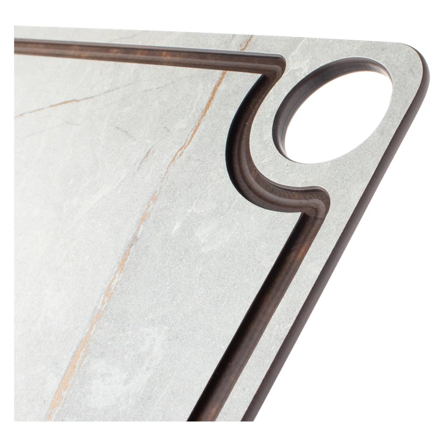 Доска разделочная с желобом ComposeEat Fashion 34х24 см, композит, мраморный Грейс