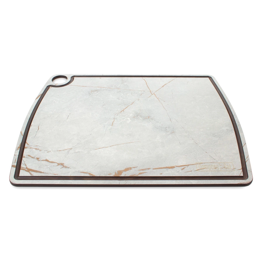 Доска разделочная с желобом ComposeEat Fashion 36х28 см, композит, мраморный Грейс