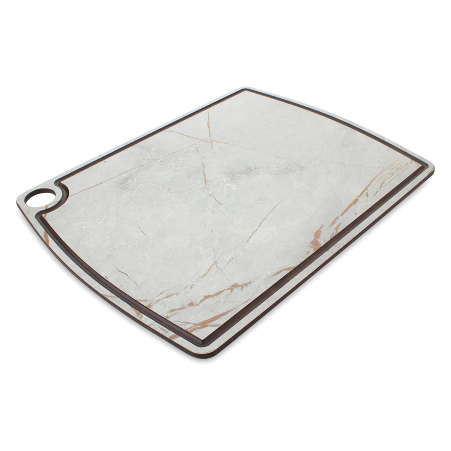 Доска разделочная с желобом ComposeEat Fashion 36х28 см, композит, мраморный Грейс