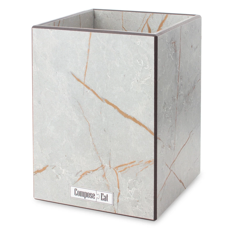 Подставка для кухонных принадлежностей ComposeEat Fashion 12х12х17 см, композит, мраморный Грейс