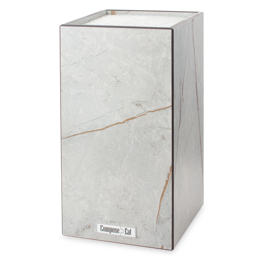 Подставка для кухонных ножей ComposeEat Fashion 12х12х24 см, композит, мраморный Грейс