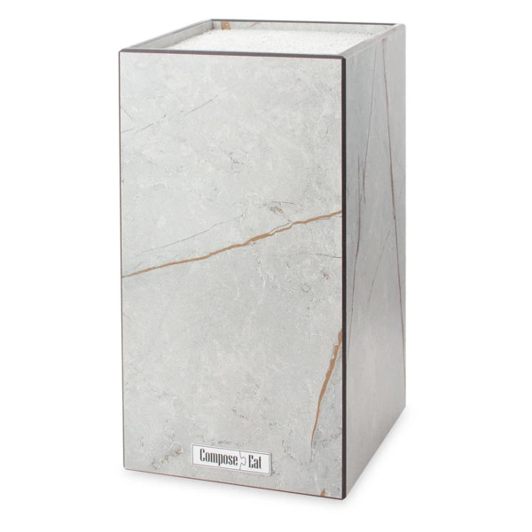 Подставка для кухонных ножей ComposeEat Fashion 12х12х24 см, композит, мраморный Грейс