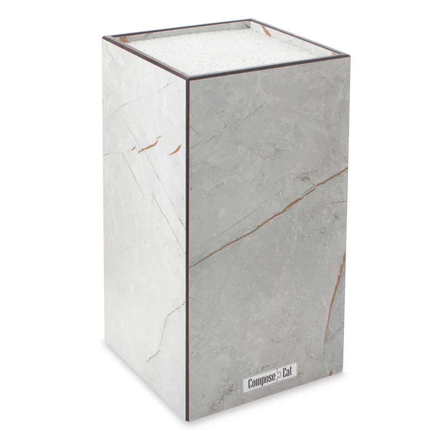 Подставка для кухонных ножей ComposeEat Fashion 12х12х24 см, композит, мраморный Грейс