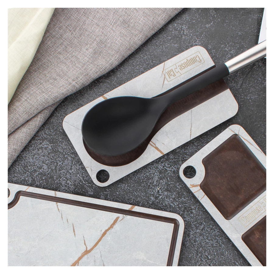 Подставка кухонная под ложку ComposeEat ProFashion 20х10 см, композит, мраморный Грейс