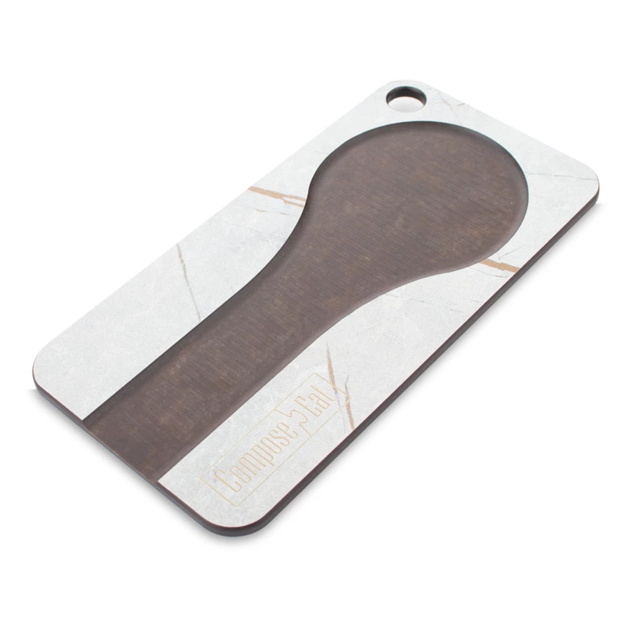 Подставка кухонная под ложку ComposeEat ProFashion 20х10 см, композит, мраморный Грейс