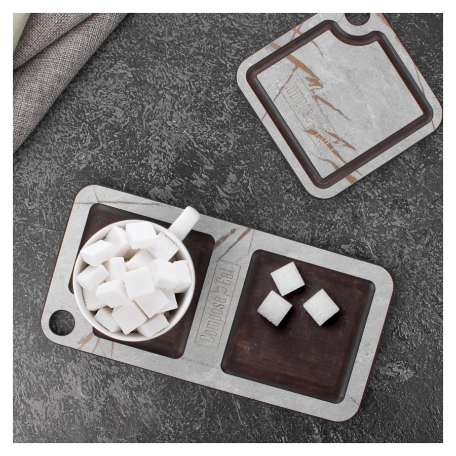 Подставка кухонная универсальная ComposeEat ProFashion 20х10 см, композит, мраморный Грейс