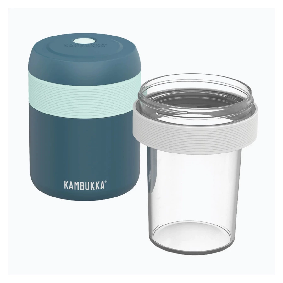 Ланчбокс с вакуумной изоляцией Kambukka Bora 600 мл, сталь нержавеющая, бирюзовый