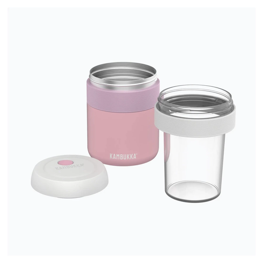 Ланчбокс с вакуумной изоляцией Kambukka Bora 600 мл, сталь нержавеющая, нежно-розовый