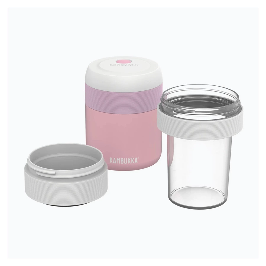 Ланчбокс с вакуумной изоляцией Kambukka Bora 600 мл, сталь нержавеющая, нежно-розовый