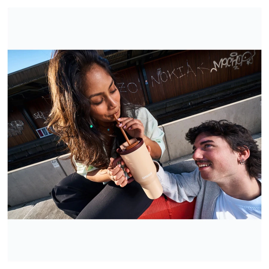 Термокружка Kambukka Rio 950 мл, сталь нержавеющая, миндаль