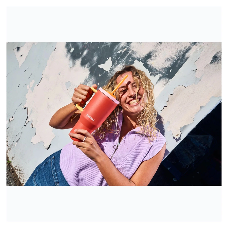 Термокружка Kambukka Rio 950 мл, сталь нержавеющая, розовая папайя