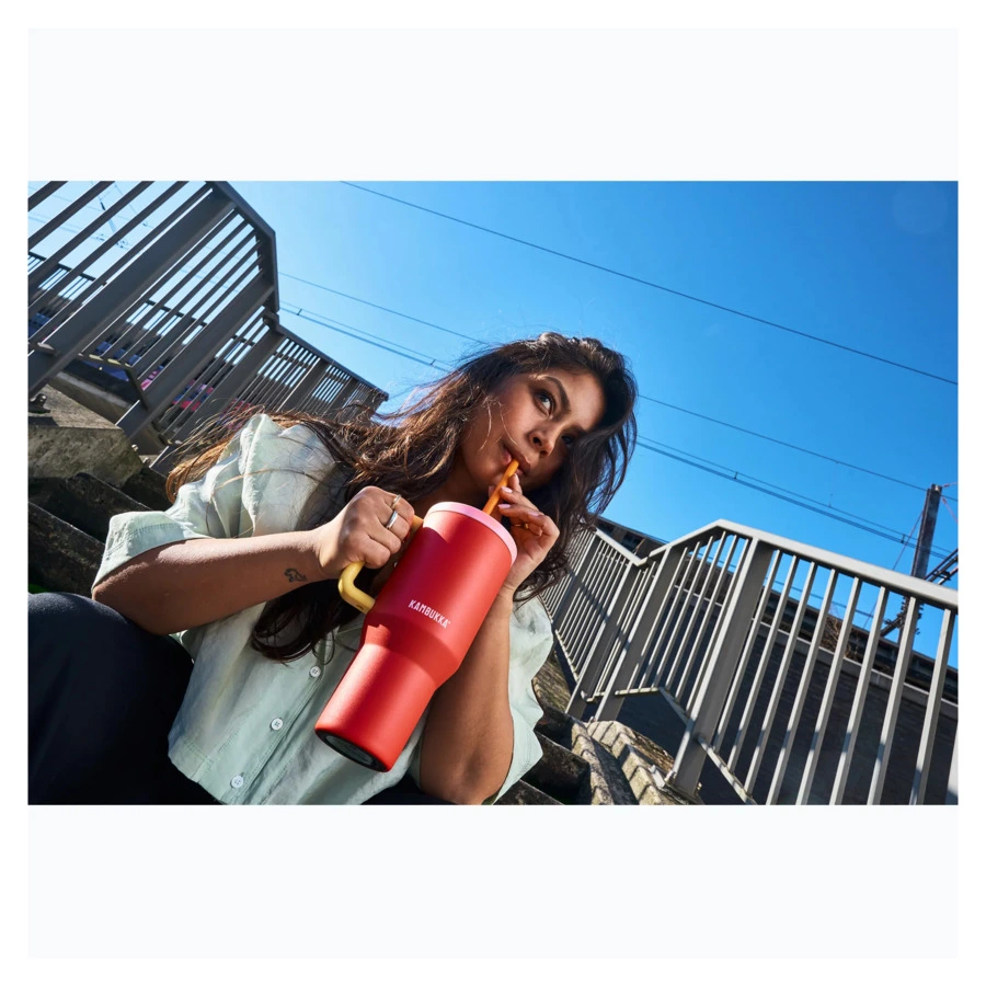 Термокружка Kambukka Rio 950 мл, сталь нержавеющая, розовая папайя