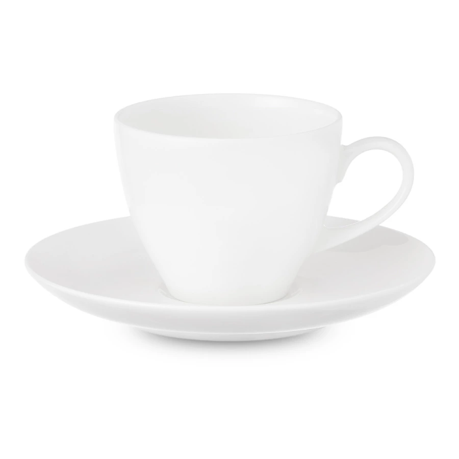 Чашка для эспрессо с блюдцем Narumi Белый декор 120 мл, фарфор костяной