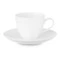 Чашка для эспрессо с блюдцем Narumi Белый декор 120 мл, фарфор костяной