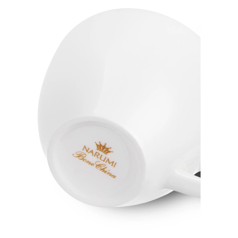 Чашка для эспрессо с блюдцем Narumi Белый декор 120 мл, фарфор костяной