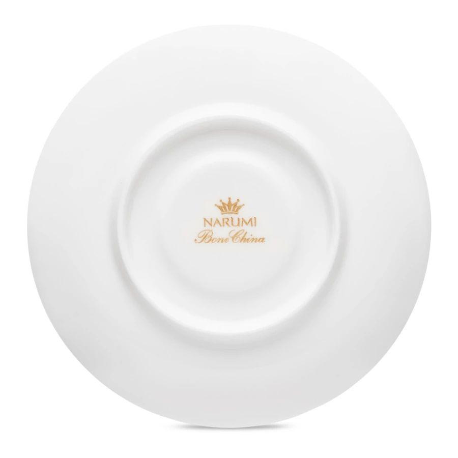 Чашка для эспрессо с блюдцем Narumi Белый декор 120 мл, фарфор костяной