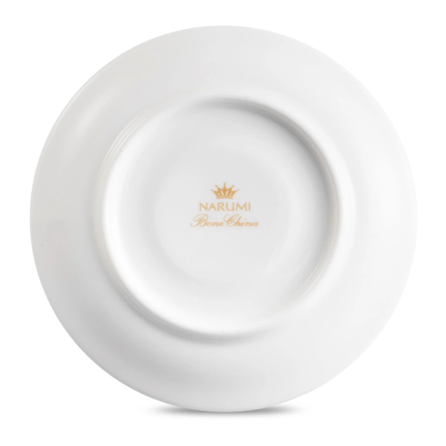 Чашка для эспрессо с блюдцем Narumi Белый декор 110 мл, фарфор костяной