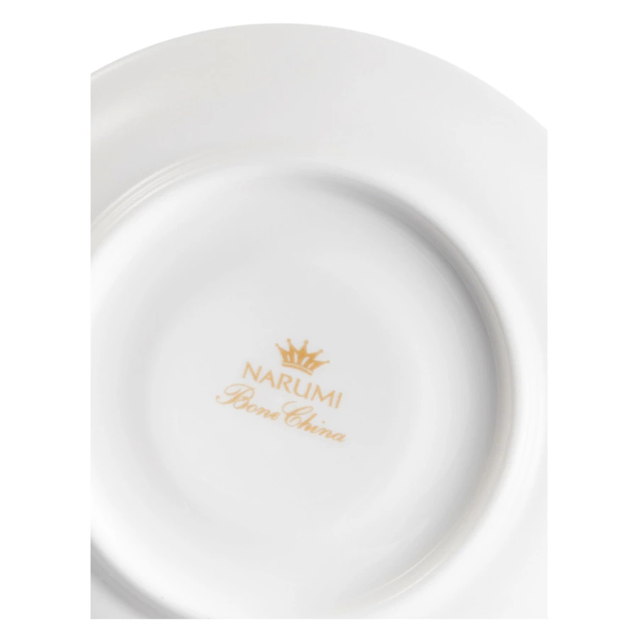 Чашка для эспрессо с блюдцем Narumi Белый декор 110 мл, фарфор костяной